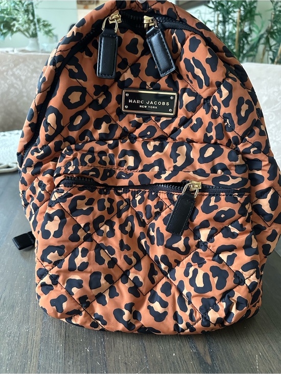 Marc Jacobs Handbags - Marc Jacobs Leopard Quilted Mini Backpack - Tan/Black